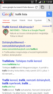 Traffikradar esettanulmány - mobil