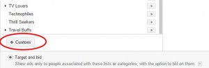Google Display Network - Egyéni érdeklődési szegmens