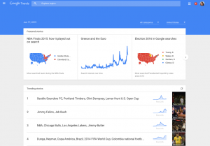 Google Trends frissítés: Új főoldal
