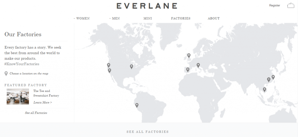 Szerezzünk értékes hivatkozásokat webáruházaknak - Everlane