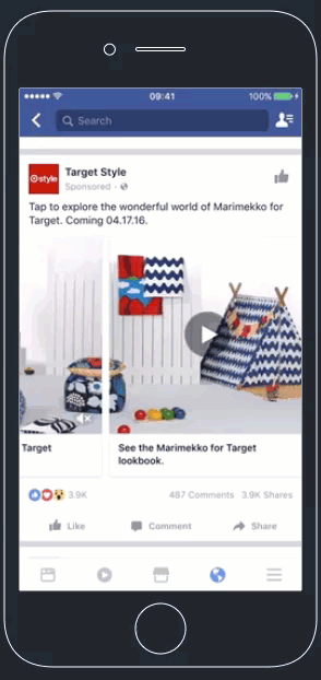 Carousel Facebook hirdetés