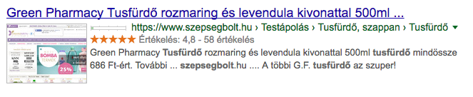 Keresőoptimalizálás - Szepsegbolt Schema