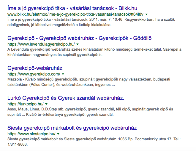 gyerekcipő