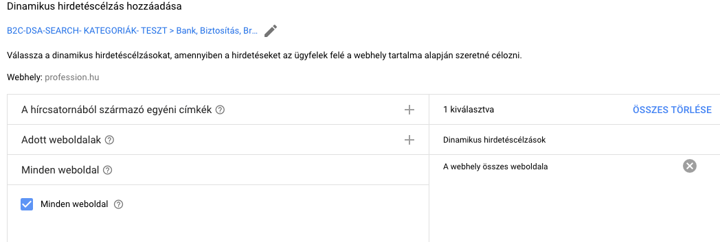 03. DSA célzás - konkrét weboldalak